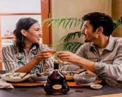 Henry Golding consuming alcohol